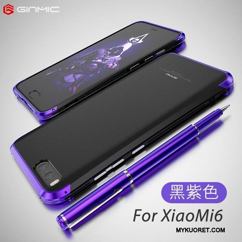 Kuori Mi 6 Suojaus Persoonallisuus Kova, Kotelo Mi 6 Metalli Pieni Pesty Suede