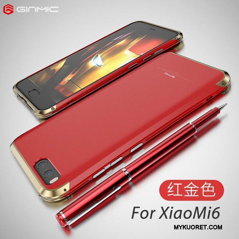 Kuori Mi 6 Suojaus Persoonallisuus Kova, Kotelo Mi 6 Metalli Pieni Pesty Suede