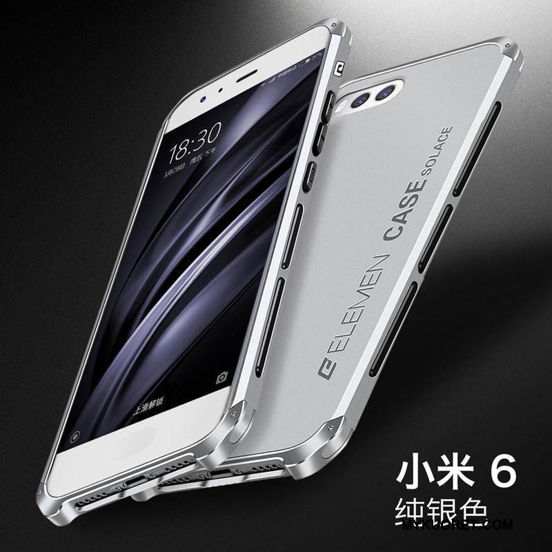Kuori Mi 6 Suojaus Pieni Puhelimen Kuoret, Kotelo Mi 6 Metalli Kova Sininen