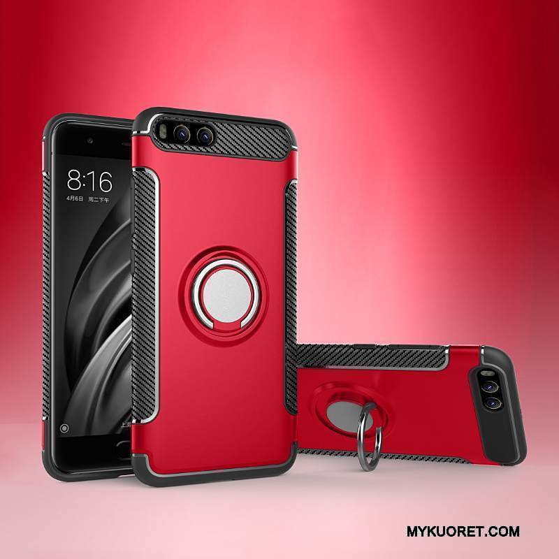 Kuori Mi 6 Suojaus Puhelimen Kuoret Magneettinen, Kotelo Mi 6 Nahka Rengas Kulta