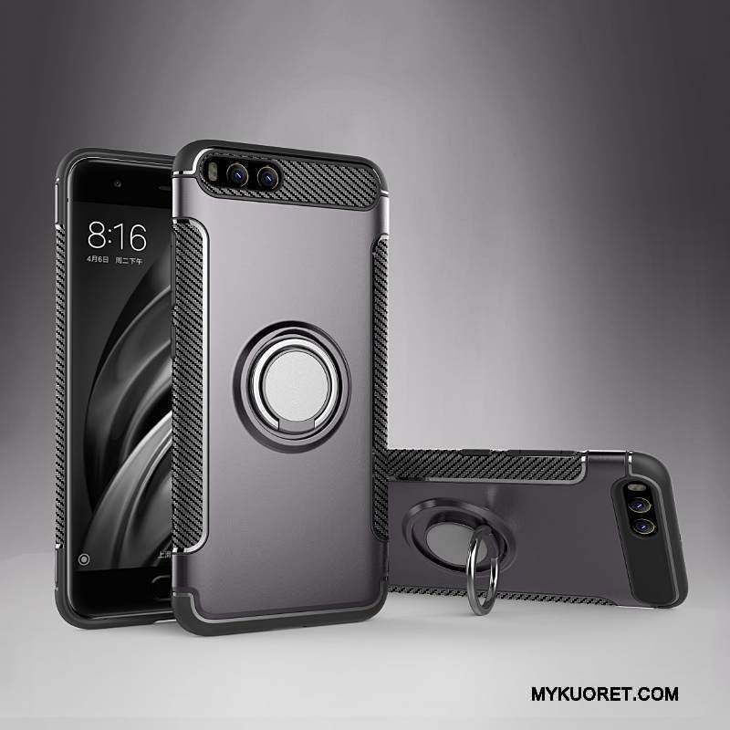 Kuori Mi 6 Suojaus Puhelimen Kuoret Magneettinen, Kotelo Mi 6 Nahka Rengas Kulta