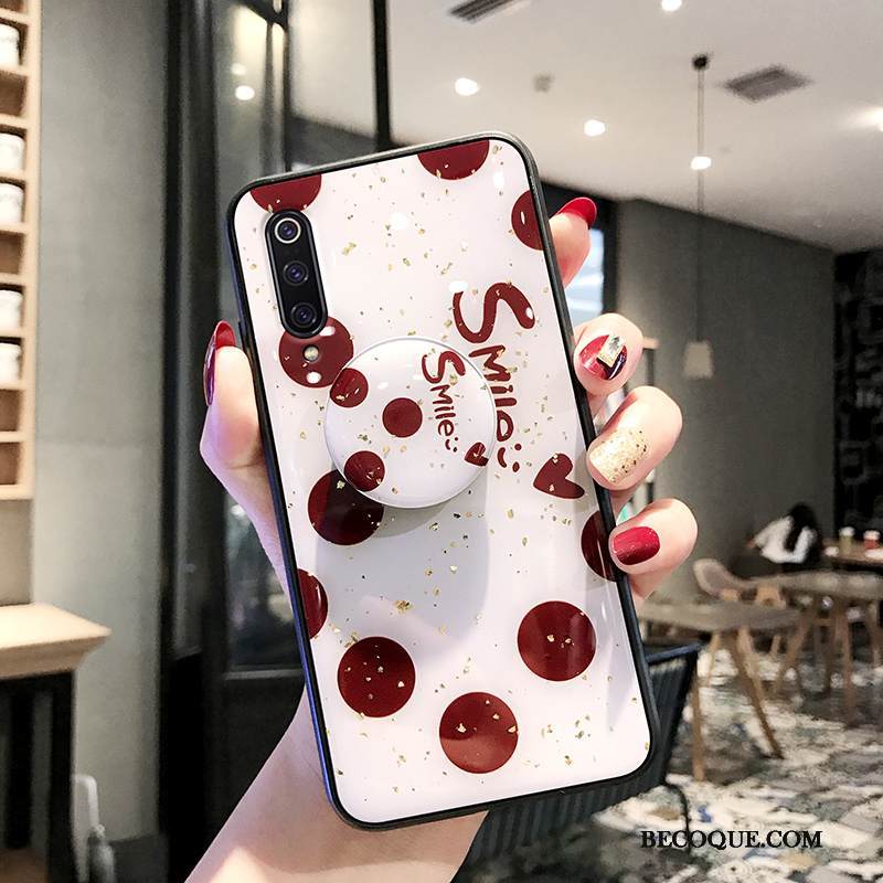 Kuori Mi 9 Lite Silikoni Aaltopiste Net Red, Kotelo Mi 9 Lite Laukut Murtumaton Nuoret