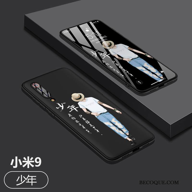 Kuori Mi 9 Luova Pieni Rakastunut, Kotelo Mi 9 Suojaus Läpinäkyvä Musta