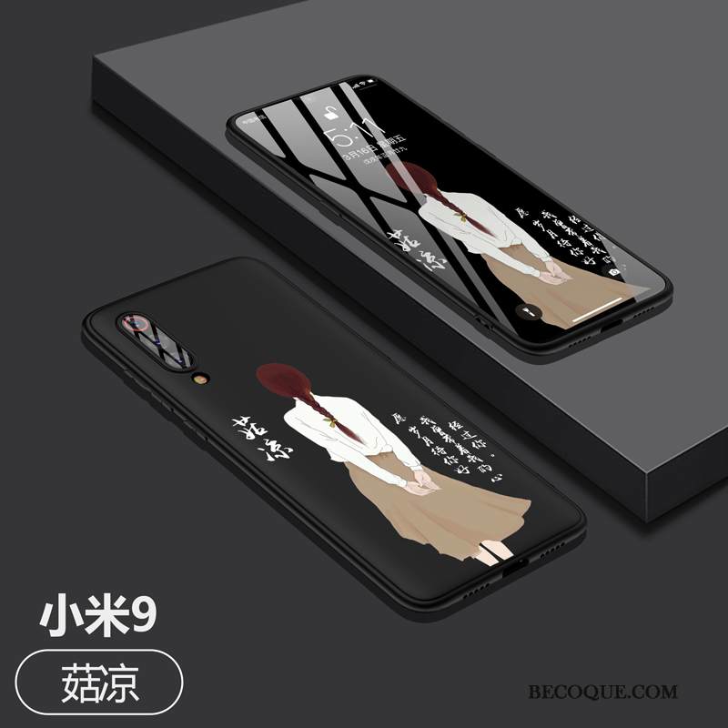 Kuori Mi 9 Luova Pieni Rakastunut, Kotelo Mi 9 Suojaus Läpinäkyvä Musta