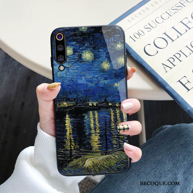 Kuori Mi 9 Pehmeä Neste Net Red Musta, Kotelo Mi 9 Laukut Karkaisu Tuuli