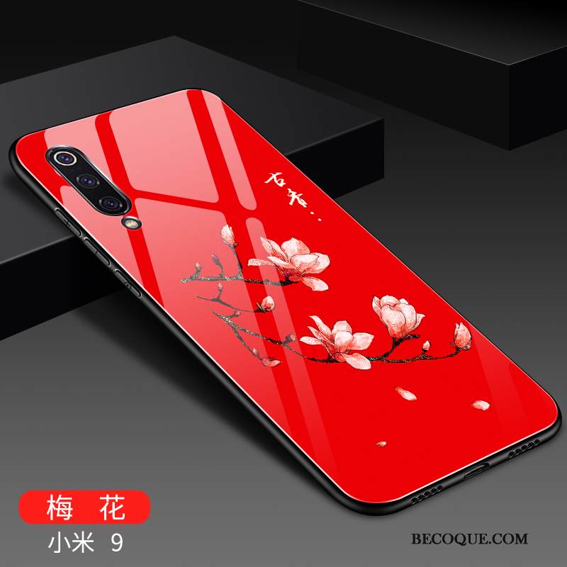 Kuori Mi 9 Pehmeä Neste Ylellisyys Lasi, Kotelo Mi 9 Silikoni Persoonallisuus Pesty Suede