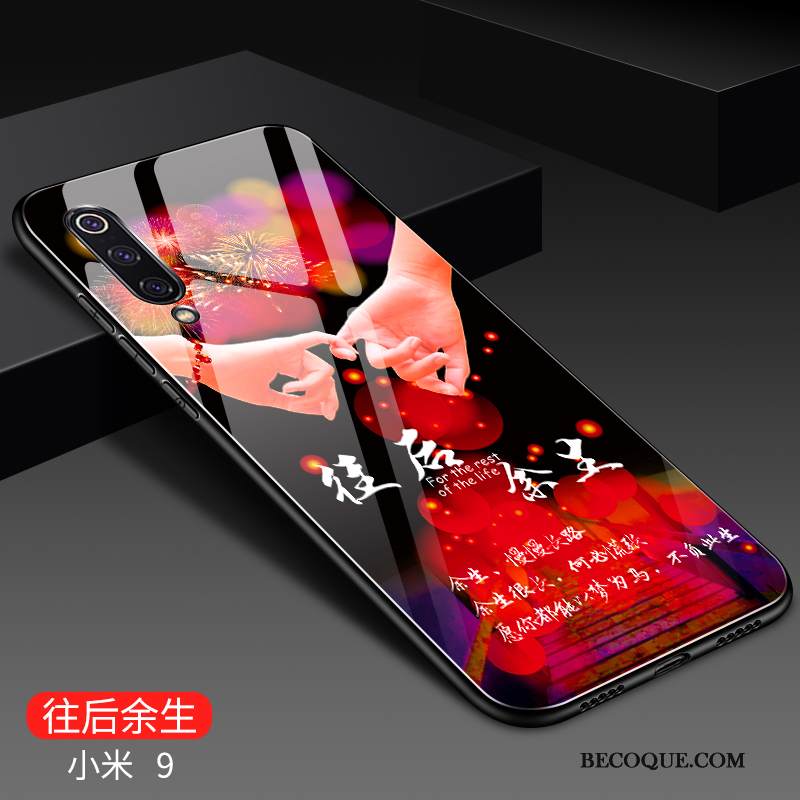 Kuori Mi 9 Pehmeä Neste Ylellisyys Lasi, Kotelo Mi 9 Silikoni Persoonallisuus Pesty Suede