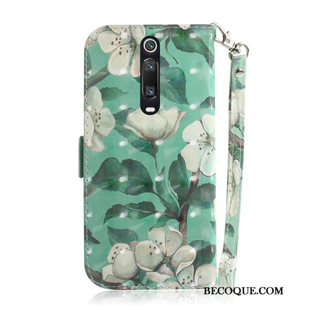 Kuori Mi 9t Nahka Puhelimen Kuoret Murtumaton, Kotelo Mi 9t Kuoret Pieni Vihreä