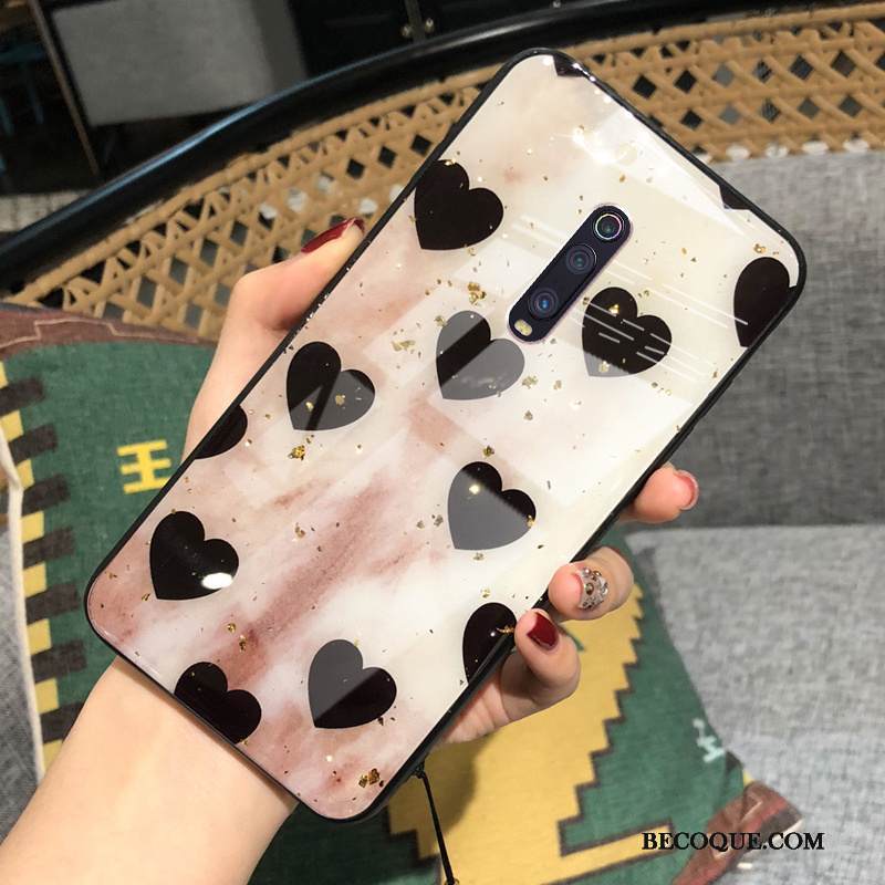 Kuori Mi 9t Pro Suojaus Net Red Rakkaus, Kotelo Mi 9t Pro Tuki Punainen Tide-brändi