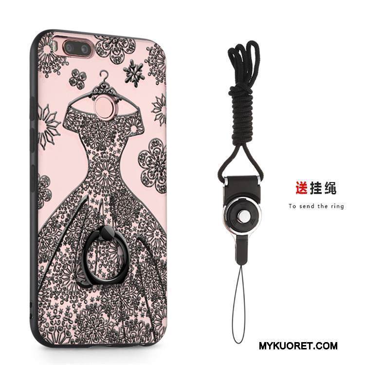 Kuori Mi A1 Laukut Rengas Sininen, Kotelo Mi A1 Pehmeä Neste Silmukka Puhelimen Kuoret