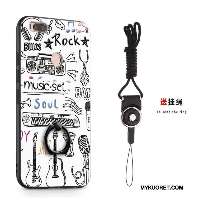 Kuori Mi A1 Laukut Rengas Sininen, Kotelo Mi A1 Pehmeä Neste Silmukka Puhelimen Kuoret