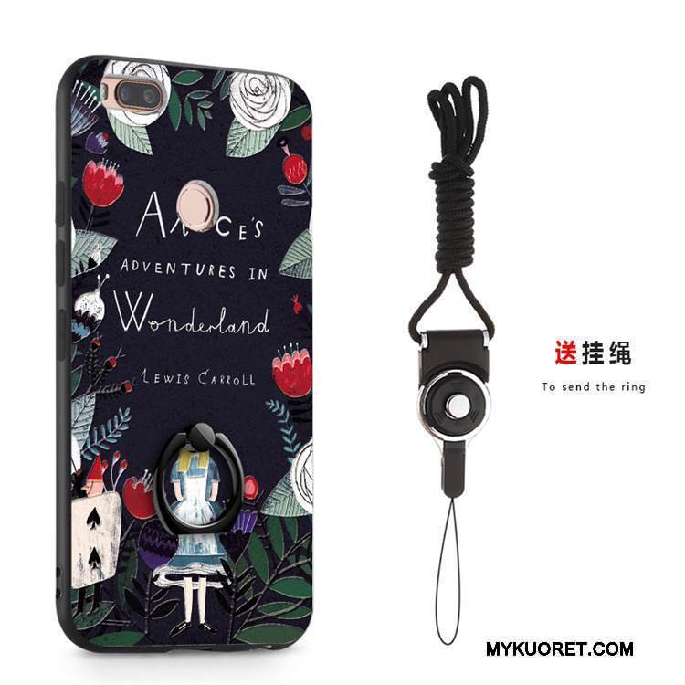 Kuori Mi A1 Laukut Rengas Sininen, Kotelo Mi A1 Pehmeä Neste Silmukka Puhelimen Kuoret