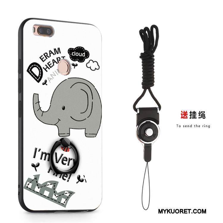 Kuori Mi A1 Laukut Rengas Sininen, Kotelo Mi A1 Pehmeä Neste Silmukka Puhelimen Kuoret