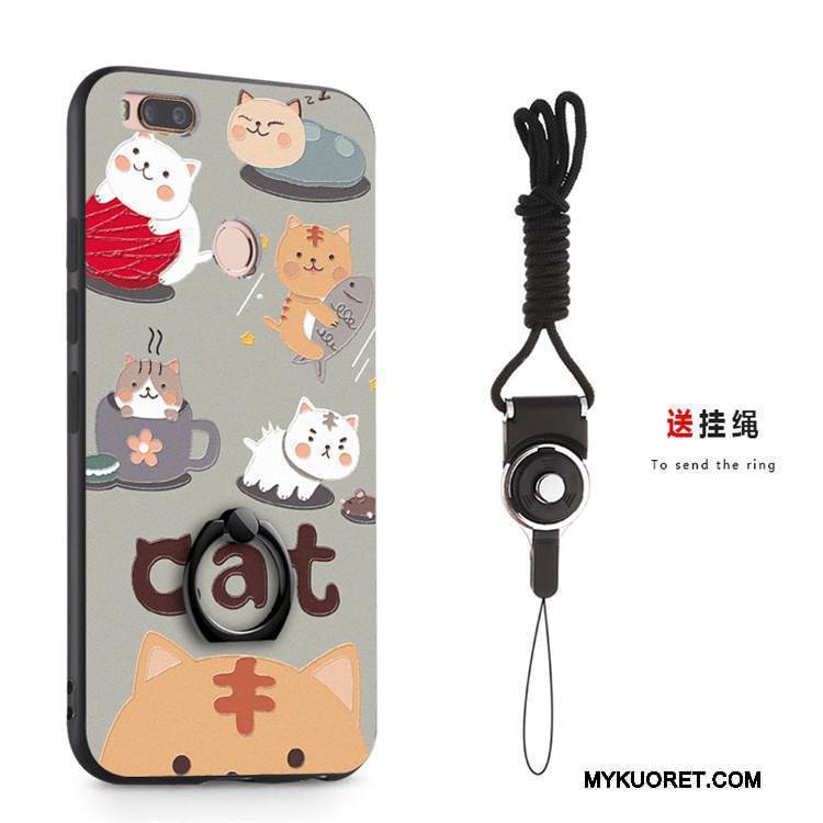 Kuori Mi A1 Laukut Rengas Sininen, Kotelo Mi A1 Pehmeä Neste Silmukka Puhelimen Kuoret