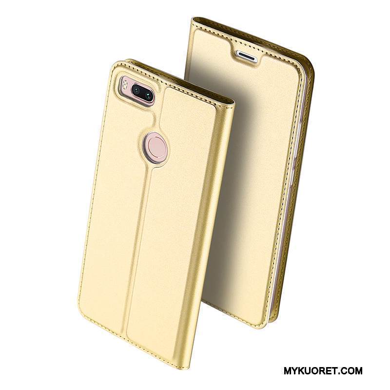 Kuori Mi A1 Nahka Puhelimen Kuoret Kulta, Kotelo Mi A1 Suojaus Pieni Liiketoiminta
