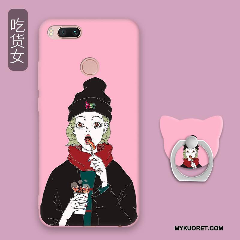 Kuori Mi A1 Pehmeä Neste Trendi Murtumaton, Kotelo Mi A1 Rengas Jauhe