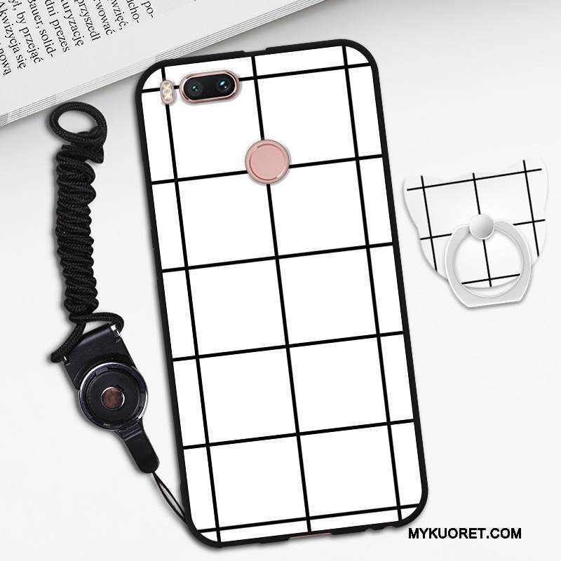 Kuori Mi A1 Sarjakuva Persoonallisuus Pieni, Kotelo Mi A1 Pehmeä Neste Ripustettava Kaula Musta