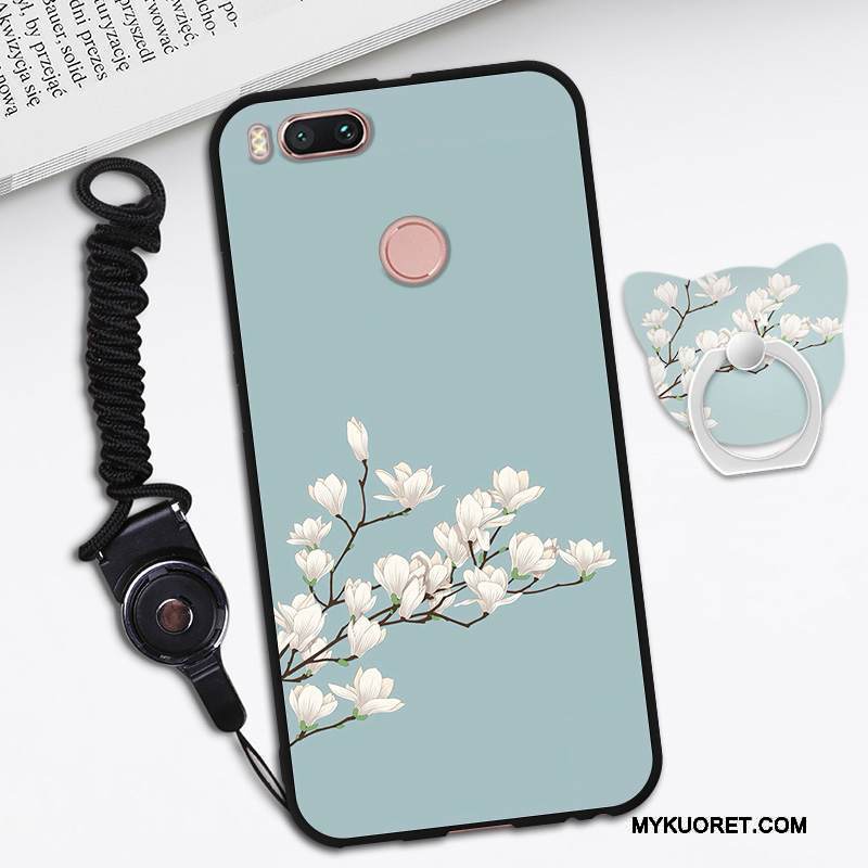 Kuori Mi A1 Sarjakuva Persoonallisuus Pieni, Kotelo Mi A1 Pehmeä Neste Ripustettava Kaula Musta