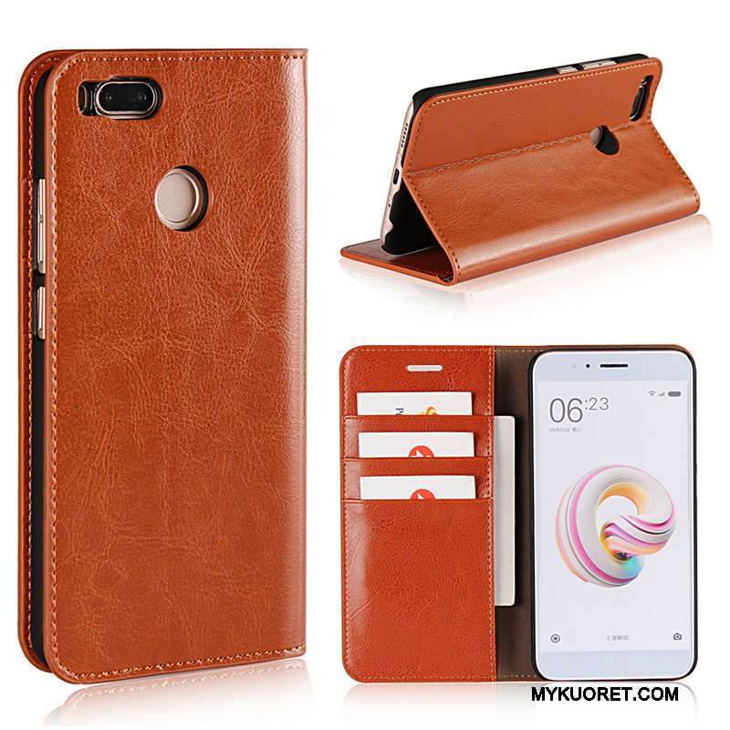 Kuori Mi A1 Suojaus Pieni Kortti, Kotelo Mi A1 Nahka Puhelimen Kuoret