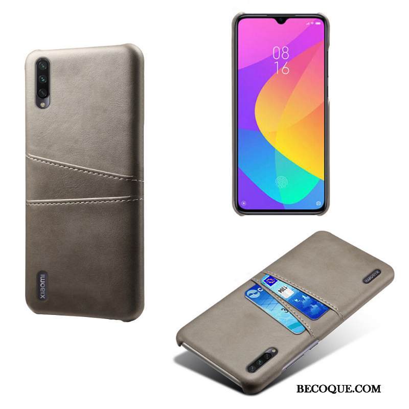 Kuori Mi A3 Nahka Murtumaton Kortti, Kotelo Mi A3 Suojaus Vihreä Puhelimen Kuoret