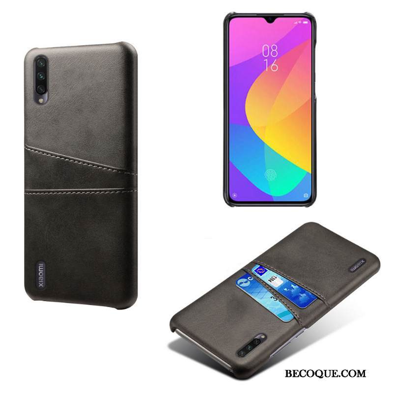 Kuori Mi A3 Nahka Murtumaton Kortti, Kotelo Mi A3 Suojaus Vihreä Puhelimen Kuoret