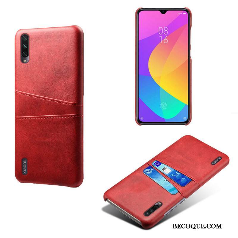 Kuori Mi A3 Nahka Murtumaton Kortti, Kotelo Mi A3 Suojaus Vihreä Puhelimen Kuoret