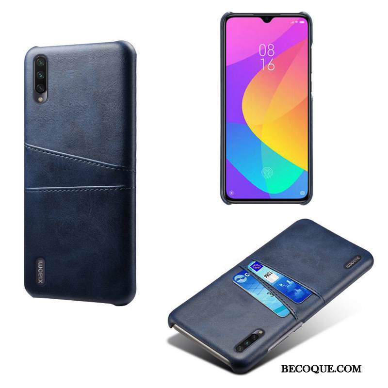 Kuori Mi A3 Nahka Murtumaton Kortti, Kotelo Mi A3 Suojaus Vihreä Puhelimen Kuoret