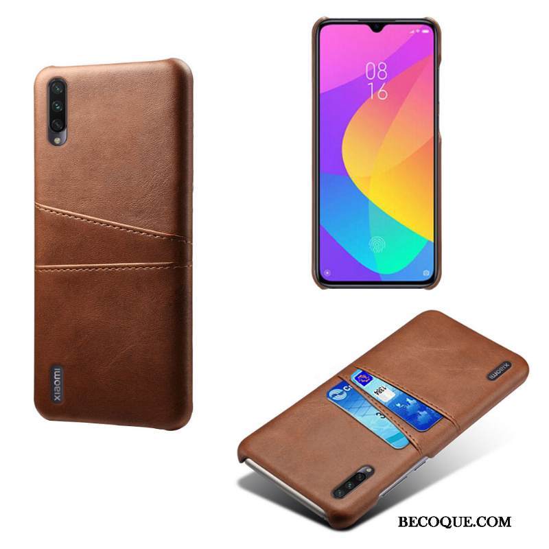 Kuori Mi A3 Nahka Murtumaton Kortti, Kotelo Mi A3 Suojaus Vihreä Puhelimen Kuoret