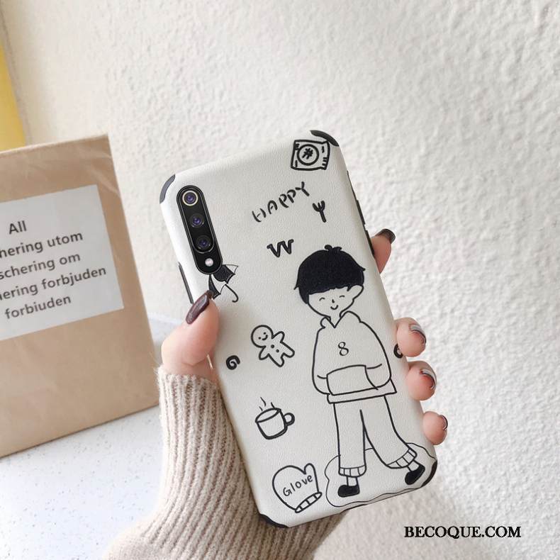 Kuori Mi A3 Silkki Valkoinen Pieni, Kotelo Mi A3 Silikoni Musta Persoonallisuus