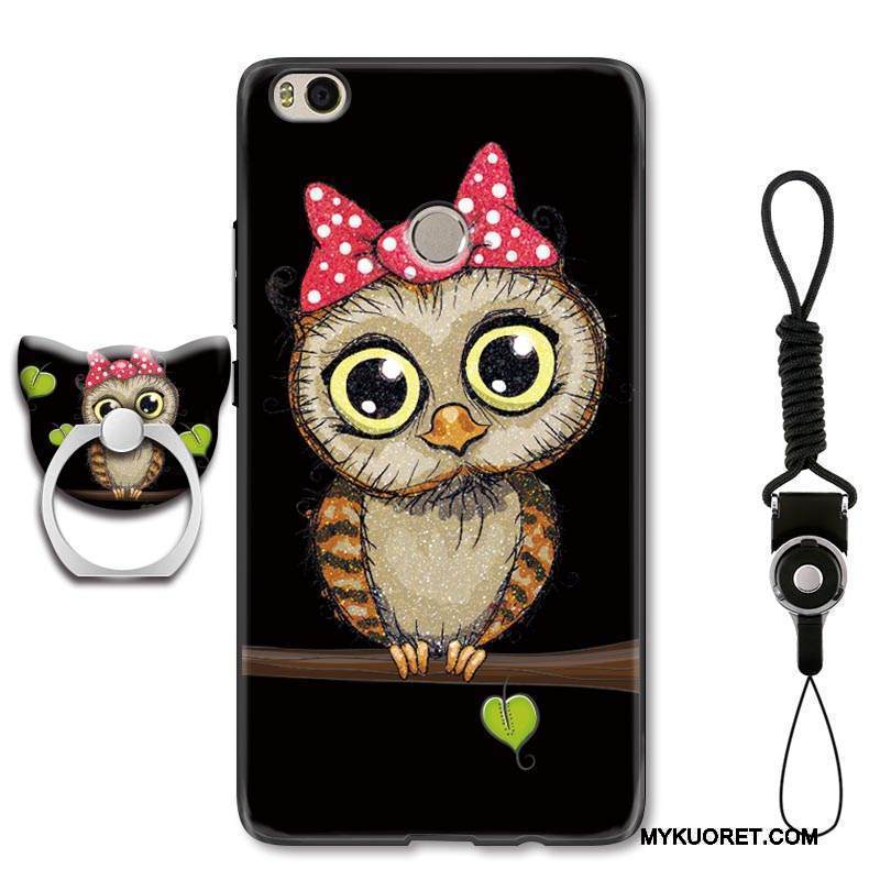 Kuori Mi Max 2 Kohokuviointi Musta Ihana, Kotelo Mi Max 2 Suojaus Rakastunut Kissa