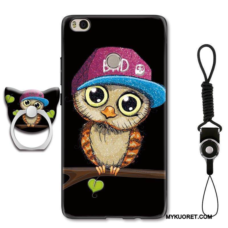 Kuori Mi Max 2 Kohokuviointi Musta Ihana, Kotelo Mi Max 2 Suojaus Rakastunut Kissa