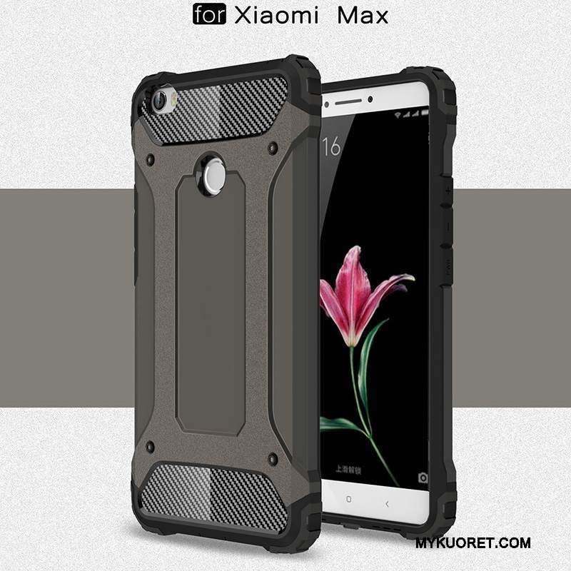 Kuori Mi Max 2 Laukut Murtumaton Hopea, Kotelo Mi Max 2 Silikoni Pieni Pesty Suede