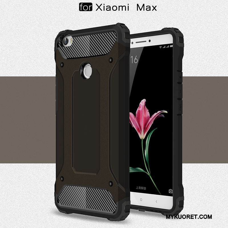 Kuori Mi Max 2 Laukut Murtumaton Hopea, Kotelo Mi Max 2 Silikoni Pieni Pesty Suede