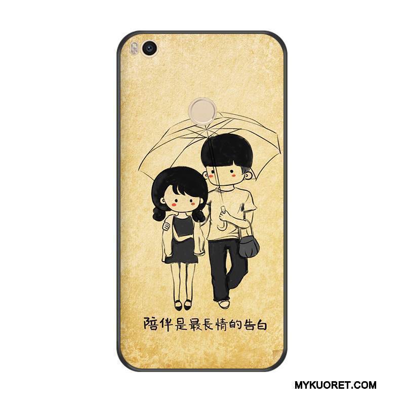 Kuori Mi Max 2 Laukut Murtumaton Puhelimen Kuoret, Kotelo Mi Max 2 Pehmeä Neste Persoonallisuus Keltainen