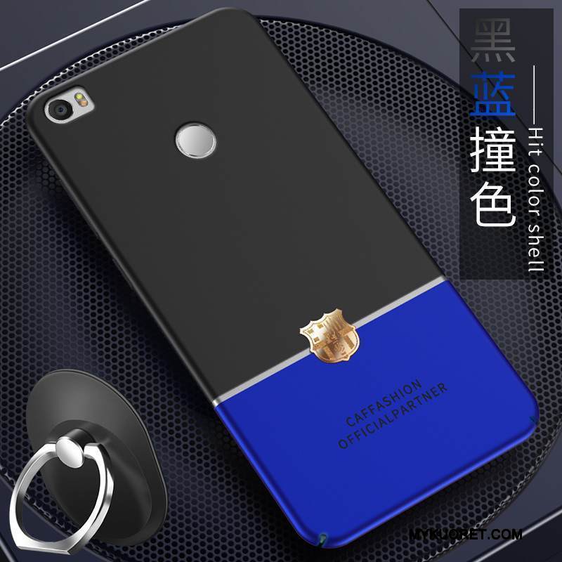 Kuori Mi Max 2 Laukut Pieni Pesty Suede, Kotelo Mi Max 2 Suojaus Kova Sininen