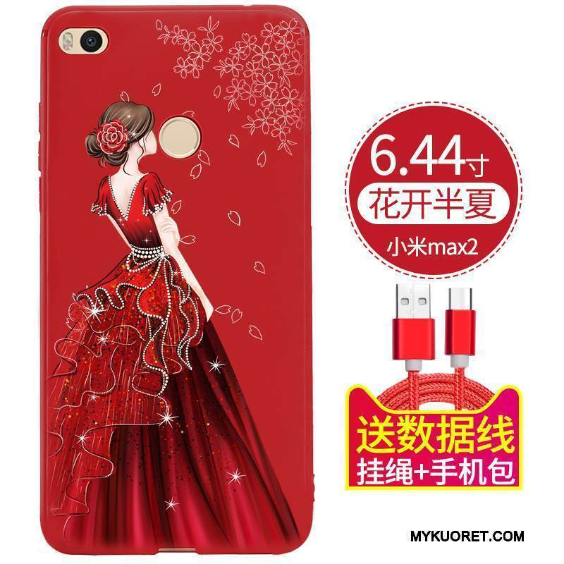 Kuori Mi Max 2 Laukut Pieni Puhelimen Kuoret, Kotelo Mi Max 2 Suojaus Punainen Persoonallisuus