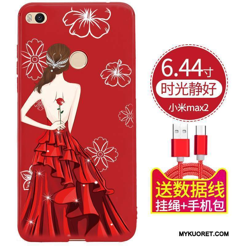 Kuori Mi Max 2 Laukut Pieni Puhelimen Kuoret, Kotelo Mi Max 2 Suojaus Punainen Persoonallisuus