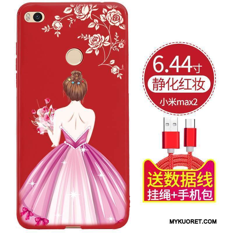 Kuori Mi Max 2 Laukut Pieni Puhelimen Kuoret, Kotelo Mi Max 2 Suojaus Punainen Persoonallisuus