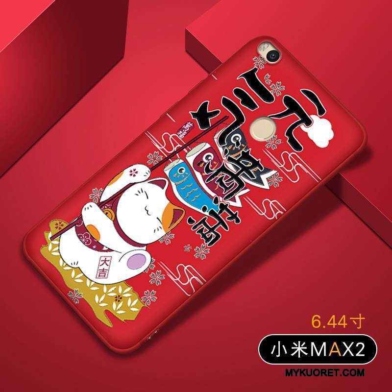 Kuori Mi Max 2 Laukut Rakastunut Murtumaton, Kotelo Mi Max 2 Suojaus Punainen Puhelimen Kuoret