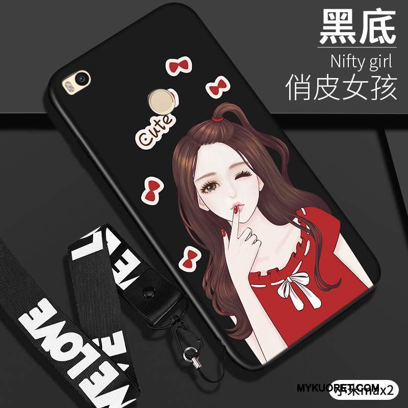 Kuori Mi Max 2 Luova Pieni Trendi, Kotelo Mi Max 2 Suojaus Musta Murtumaton