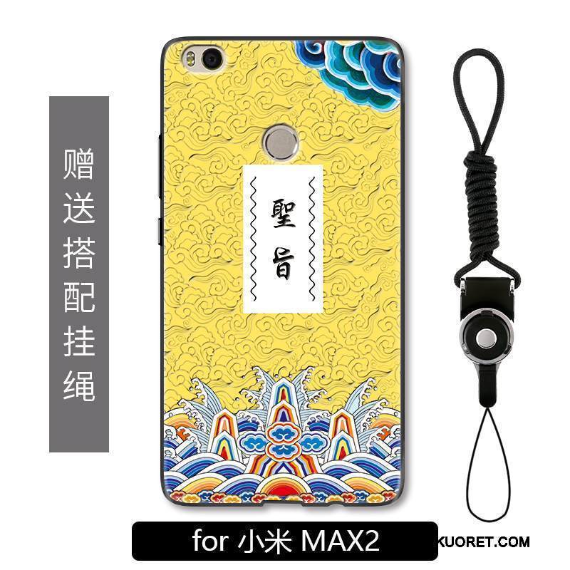 Kuori Mi Max 2 Luova Puhelimen Kuoret Kiinalainen Tyyli, Kotelo Mi Max 2 Suojaus Ripustettavat Koristeet Hauska