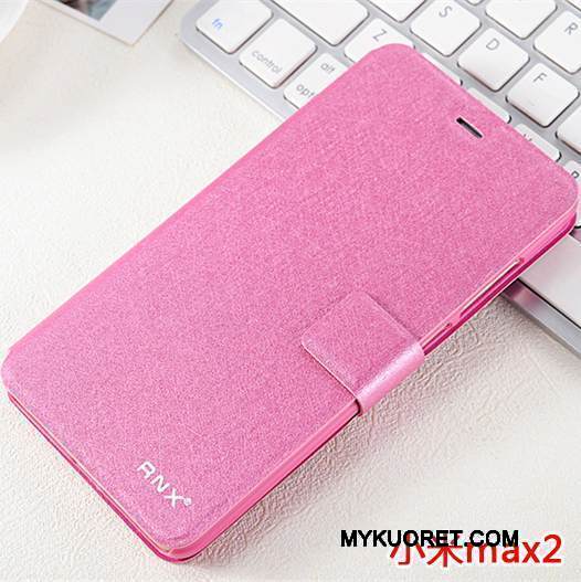 Kuori Mi Max 2 Nahka Murtumaton Puhelimen Kuoret, Kotelo Mi Max 2 Suojaus Sininen Pieni