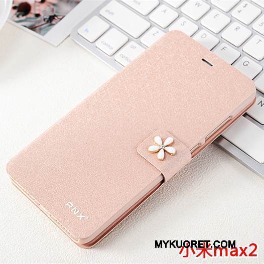 Kuori Mi Max 2 Nahka Murtumaton Puhelimen Kuoret, Kotelo Mi Max 2 Suojaus Sininen Pieni