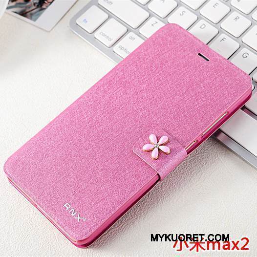 Kuori Mi Max 2 Nahka Murtumaton Puhelimen Kuoret, Kotelo Mi Max 2 Suojaus Sininen Pieni