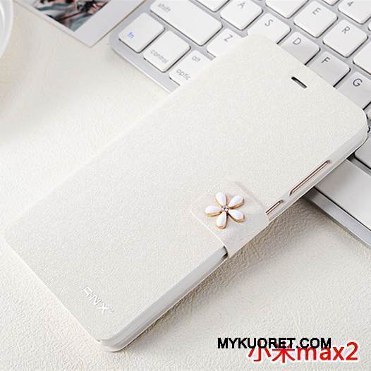 Kuori Mi Max 2 Nahka Murtumaton Puhelimen Kuoret, Kotelo Mi Max 2 Suojaus Sininen Pieni