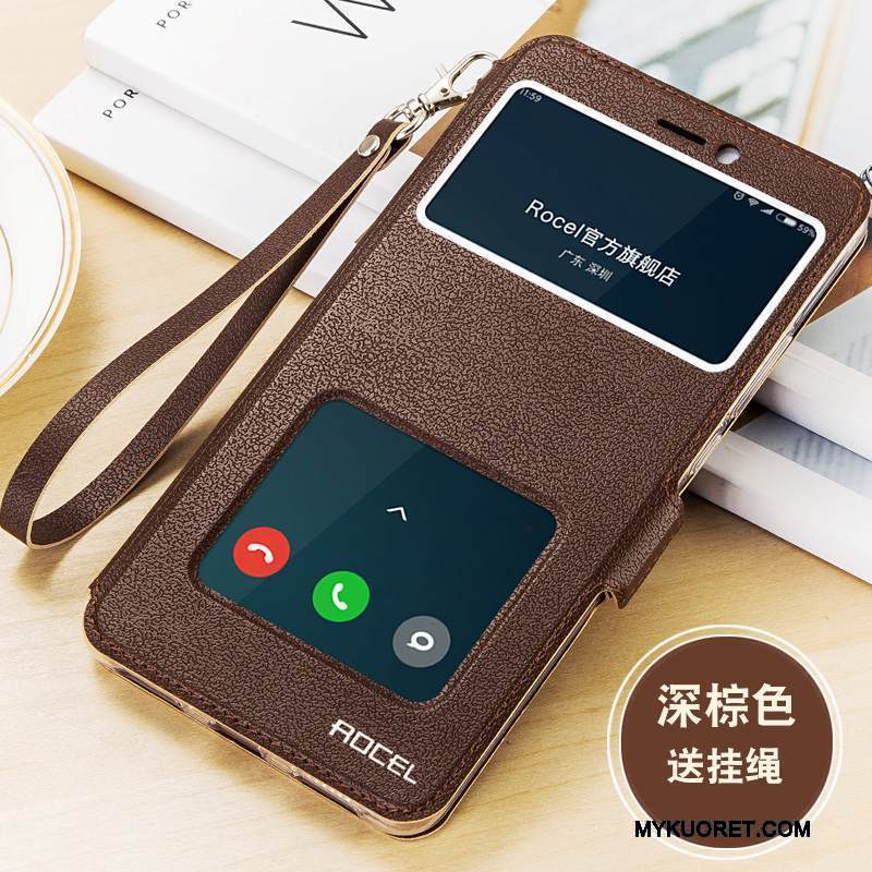 Kuori Mi Max 2 Nahka Puhelimen Kuoret Pieni, Kotelo Mi Max 2 Laukut Murtumaton Kulta