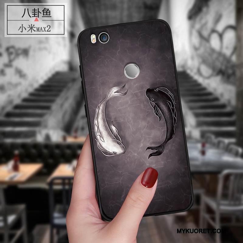 Kuori Mi Max 2 Silikoni Murtumaton Pesty Suede, Kotelo Mi Max 2 Laukut Pieni Vaaleansininen