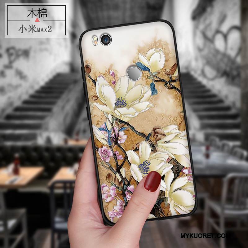 Kuori Mi Max 2 Silikoni Murtumaton Pesty Suede, Kotelo Mi Max 2 Laukut Pieni Vaaleansininen