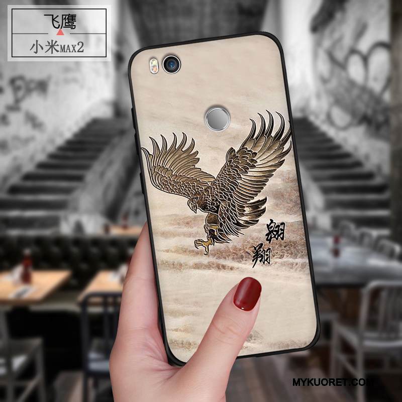 Kuori Mi Max 2 Silikoni Murtumaton Pesty Suede, Kotelo Mi Max 2 Laukut Pieni Vaaleansininen