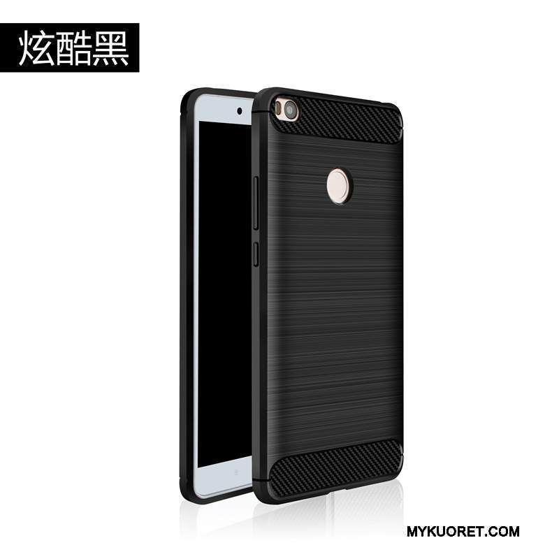 Kuori Mi Max 2 Silikoni Musta Puhelimen Kuoret, Kotelo Mi Max 2 Suojaus Murtumaton Pieni